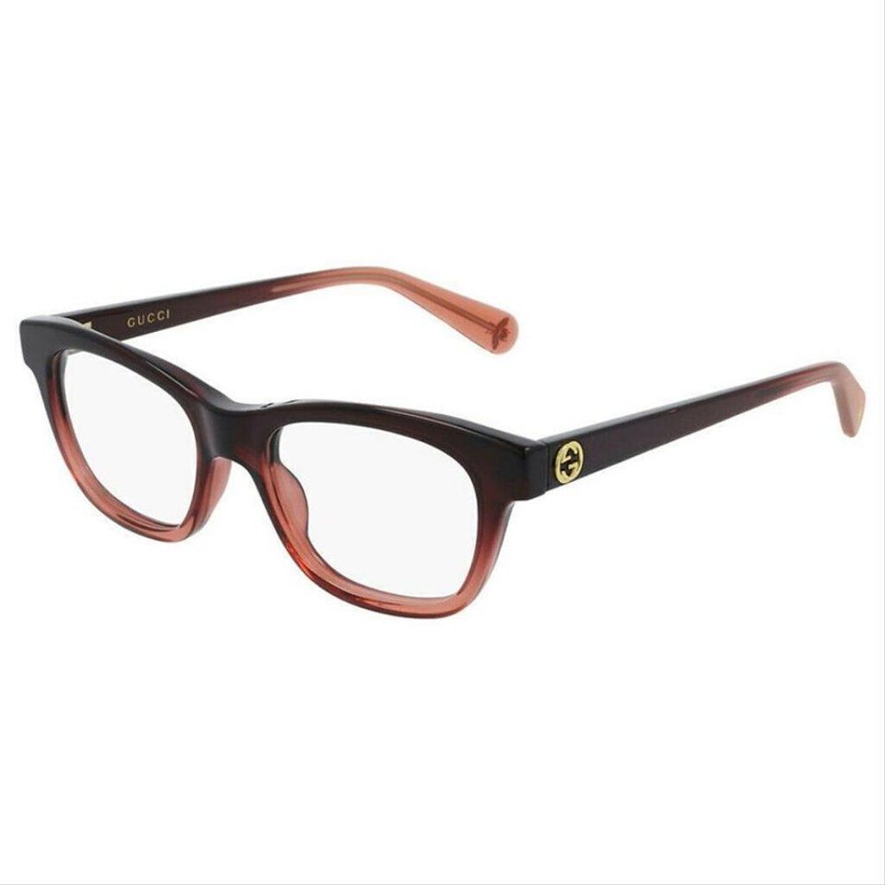 Gucci Women Eyeglasses GG0372o-006 Brown Gradient Frame / Demo Lenses